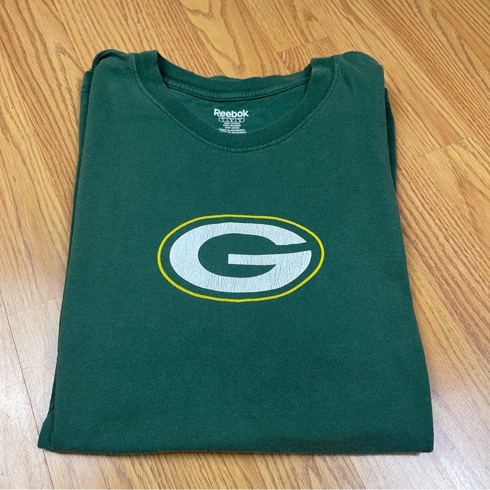 Vintage Reebok Green Bay Packers Aaron Rodgers #12 Men's Short Sleeve Tee